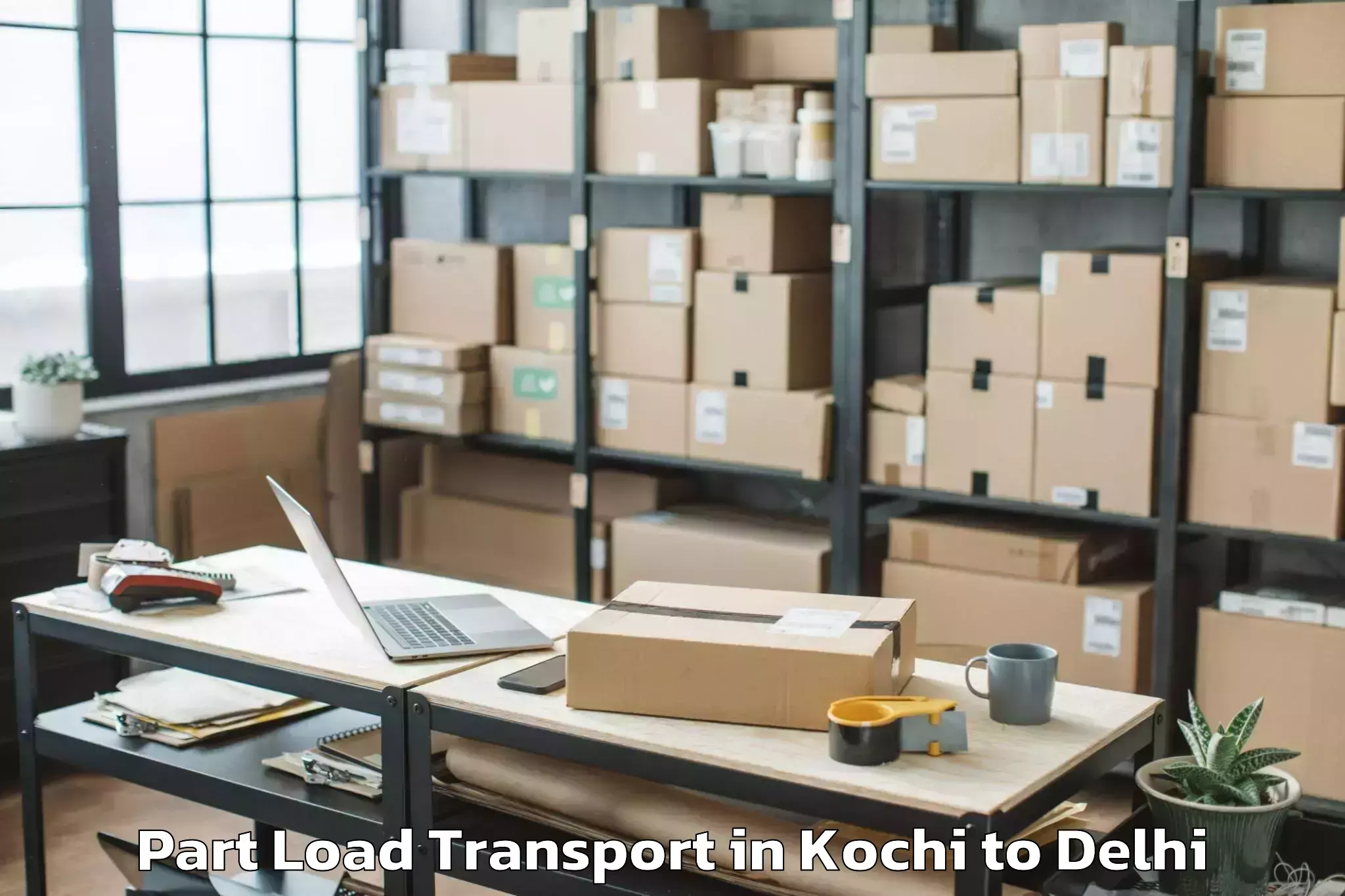 Book Kochi to Lodhi Road Part Load Transport